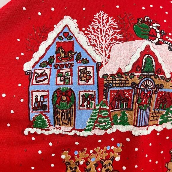 Vintage Christmas Sweatshirt Seasons Greetings - Picture 5 of 11